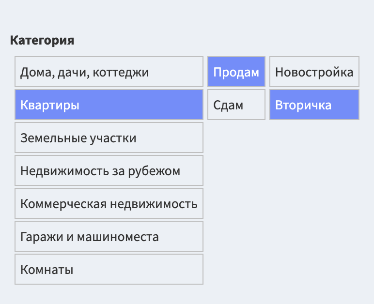Дерево категорий на странице